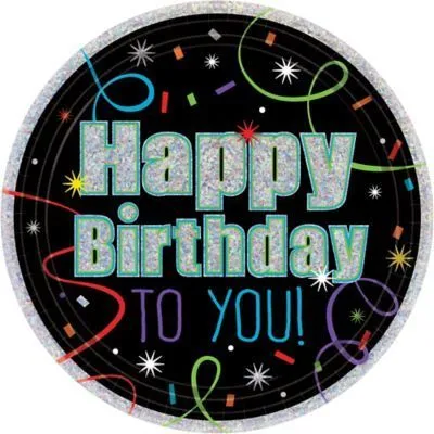 21st Brillant Birthday 9" Plate Prism