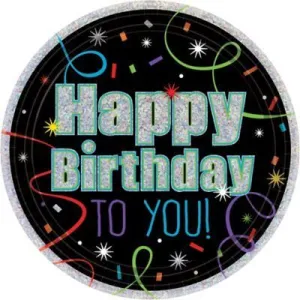 21st Brillant Birthday 9" Plate Prism