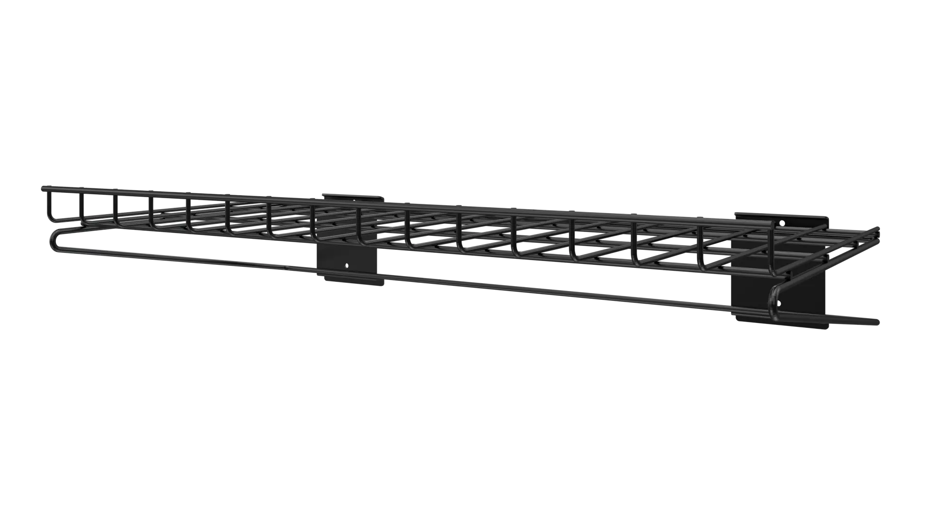24" Black SlatWall Wire Shelf