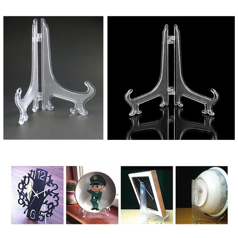 3 Assorted Size Decorative Plate Holder Display Book Stand Easel Picture Frame