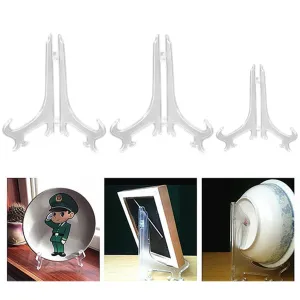 3 Assorted Size Decorative Plate Holder Display Book Stand Easel Picture Frame