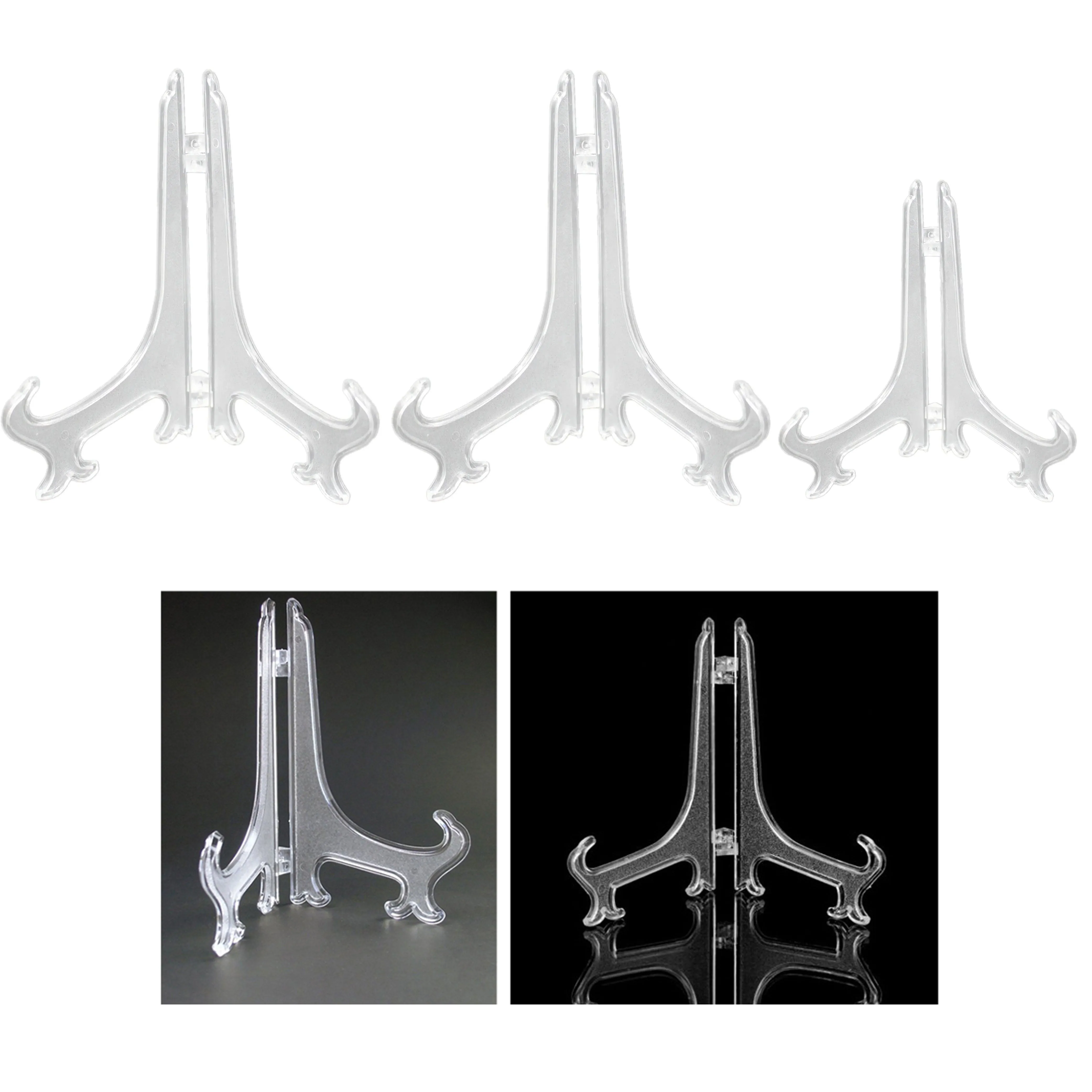 3 Assorted Size Decorative Plate Holder Display Book Stand Easel Picture Frame
