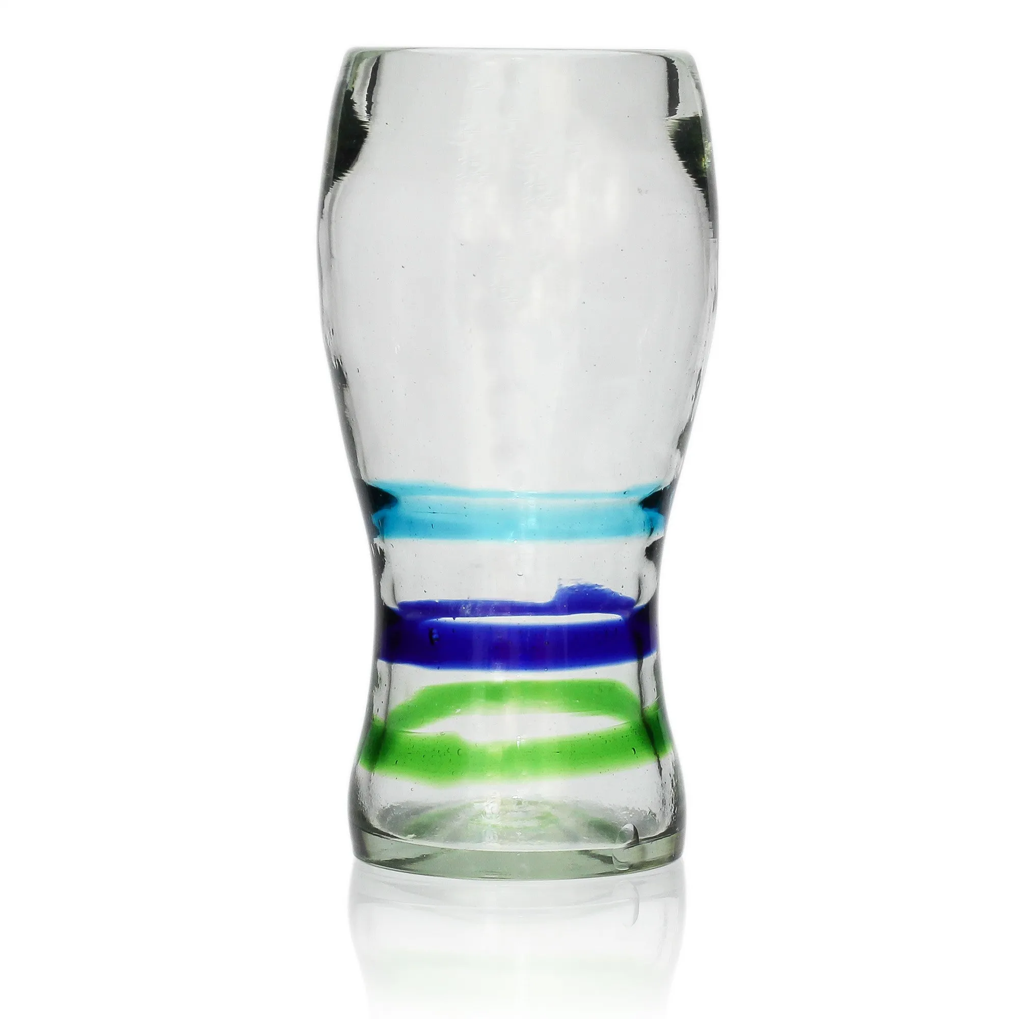 3-Colour Ring Pint Glass - Recycled Glass