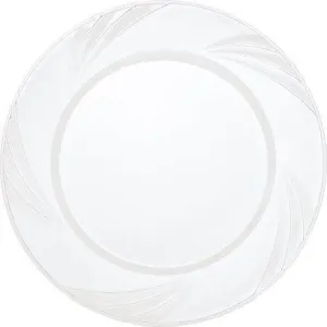 9" Round Clear Etched Plates