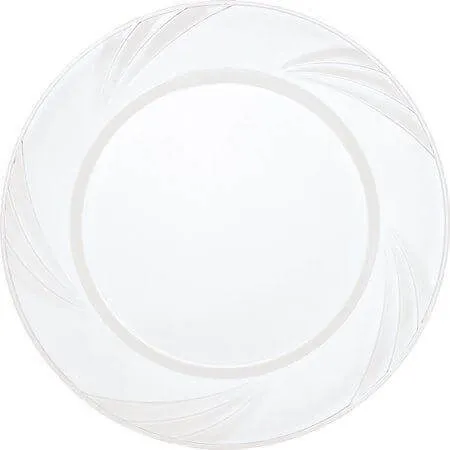 9" Round Clear Etched Plates