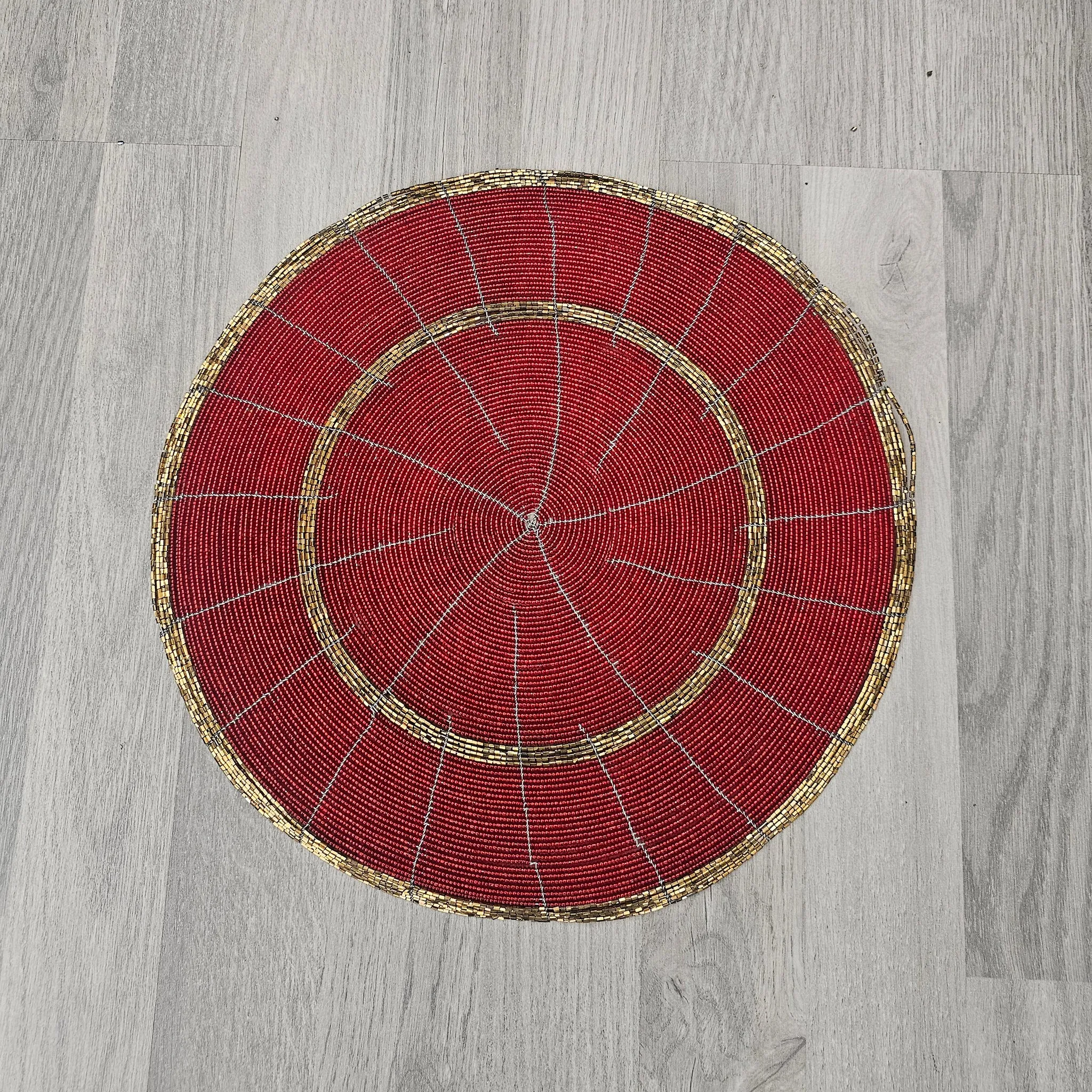 African Beaded Placemat  Maasai Beaded Mats  Aleela
