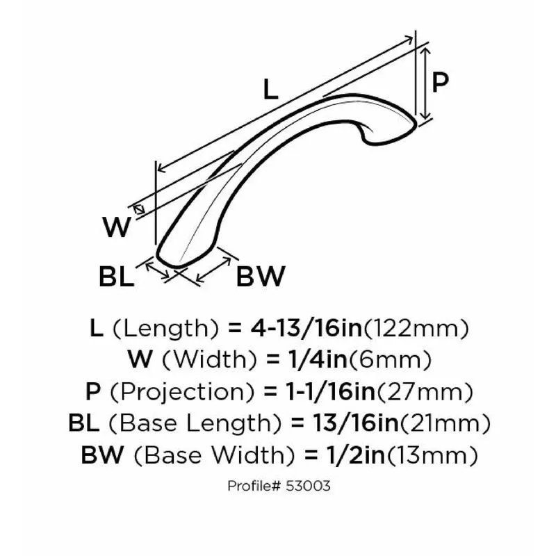 Amerock Allison Cabinet Pull 3-3/4 in. Satin Nickel 1 pk