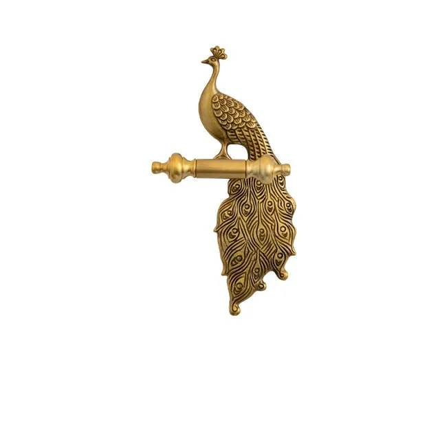 Antique Brass Towel Ring Carved Toilet Holder Creative Towel Bar