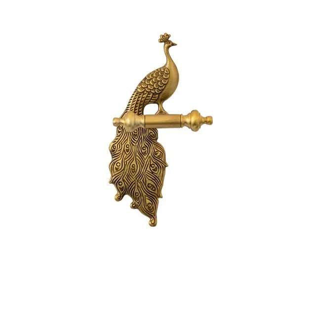 Antique Brass Towel Ring Carved Toilet Holder Creative Towel Bar