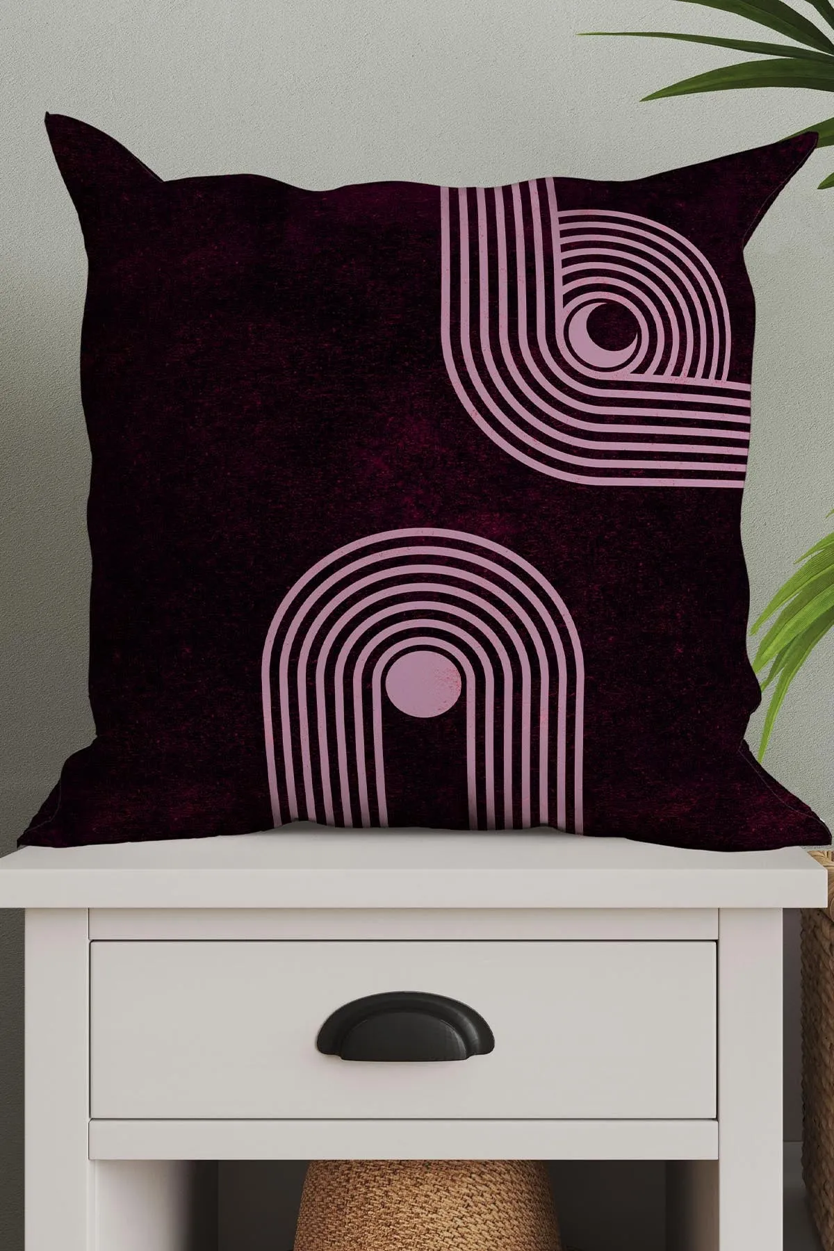 Arches Square Cushion (Pink)