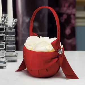 Beverly Clark Monroe Collection Flower Girl Basket Ruby