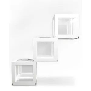 Biobubble Deco Cube Habitat 3 Pack 0.5 Gallons White 5.5" X 5.5" X 6"