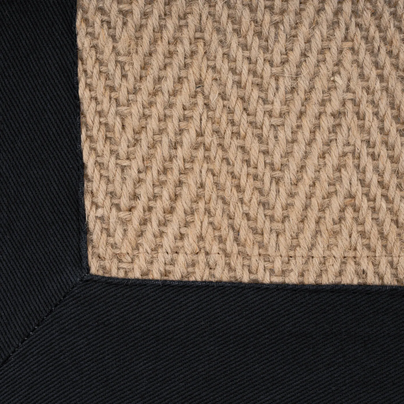 Black Border Jute Rug - Juliette Black