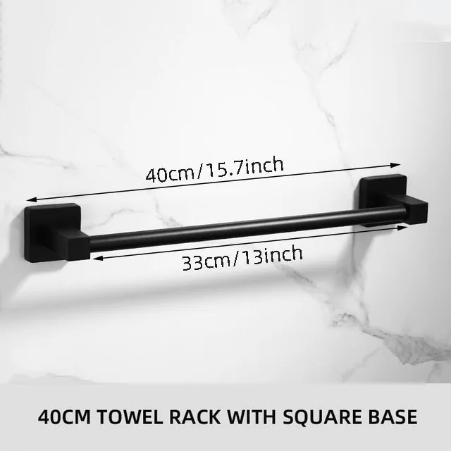 Black Towel Racks Bathroom Towel Rack Aluminum Black Wall Towel Rail