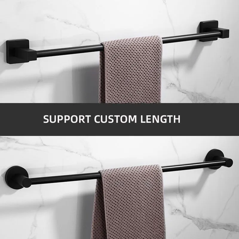 Black Towel Racks Bathroom Towel Rack Aluminum Black Wall Towel Rail