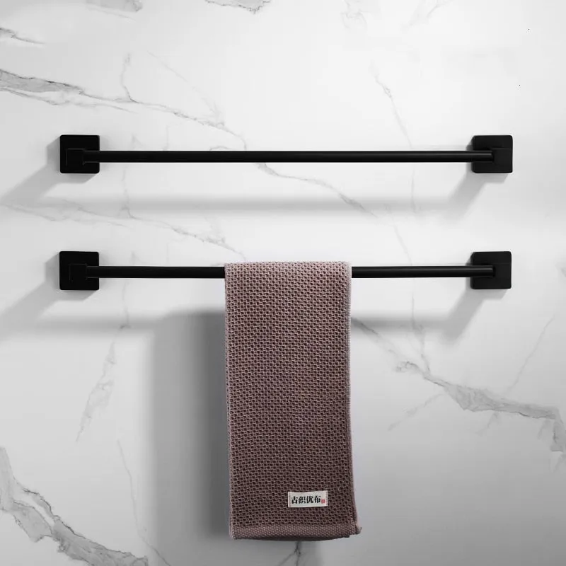 Black Towel Racks Bathroom Towel Rack Aluminum Black Wall Towel Rail