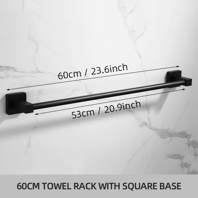 Black Towel Racks Bathroom Towel Rack Aluminum Black Wall Towel Rail