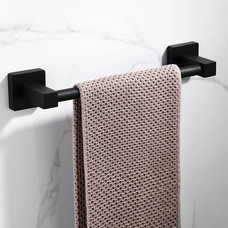 Black Towel Racks Bathroom Towel Rack Aluminum Black Wall Towel Rail