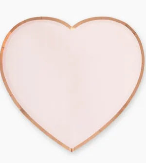 Blush Heart Diecut Dinner Plates