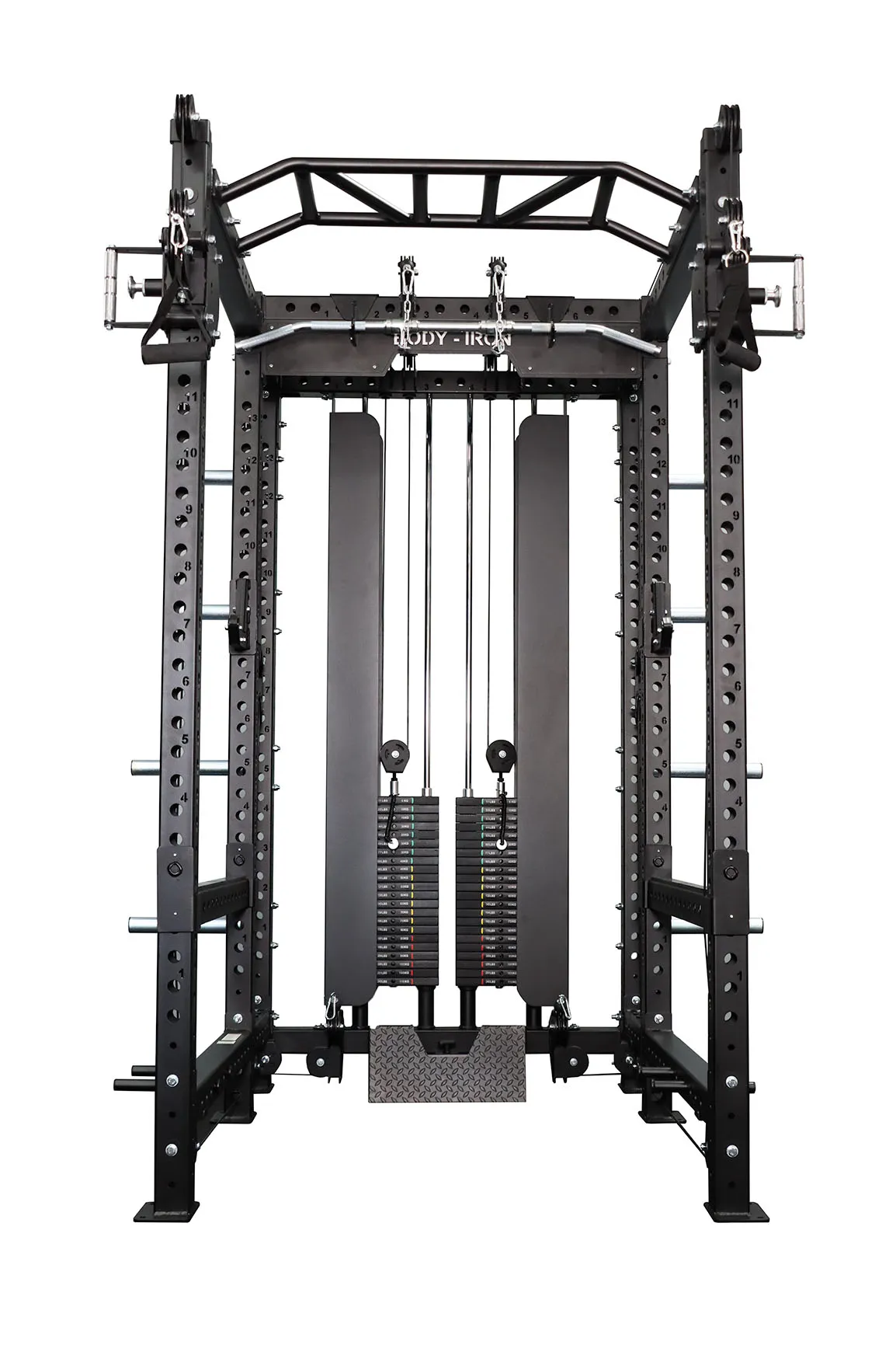 Body Iron Commercial Power Rack PR9500 Personal Trainer Combo Set