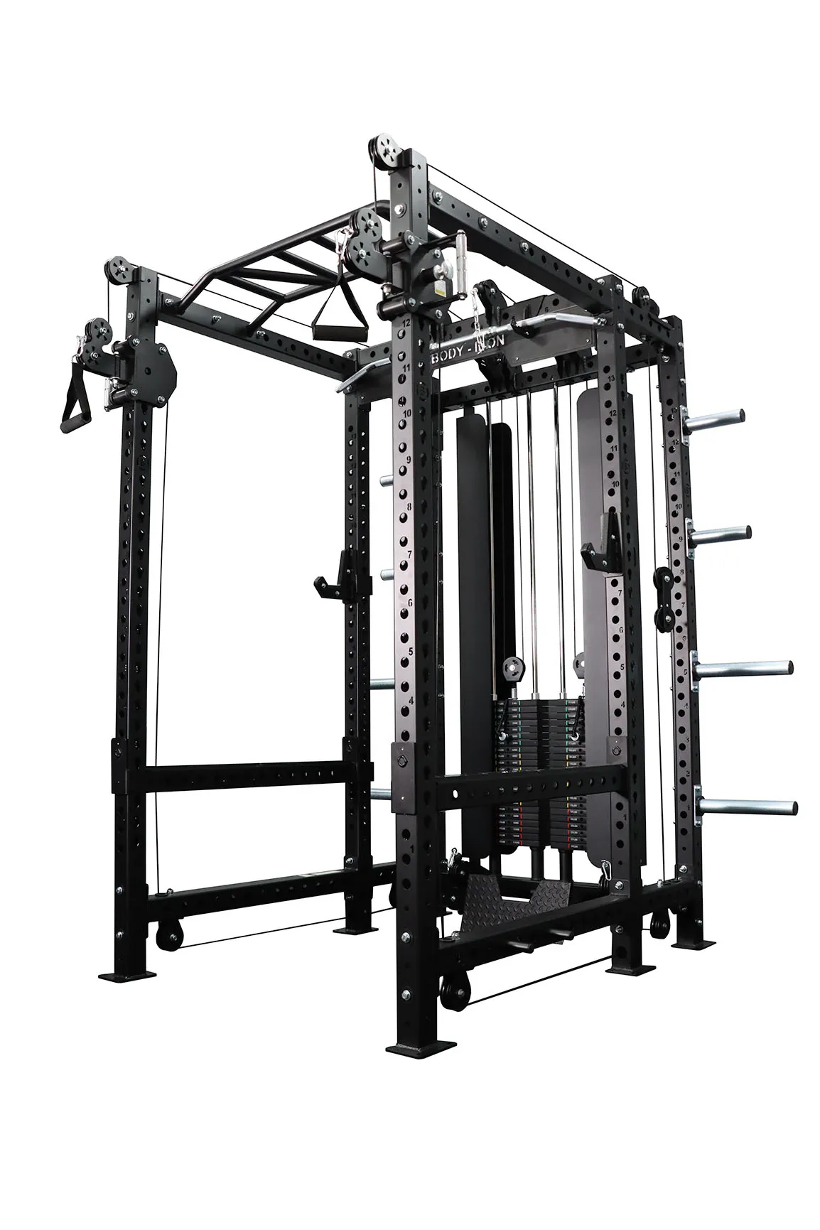 Body Iron Commercial Power Rack PR9500 Personal Trainer Combo Set
