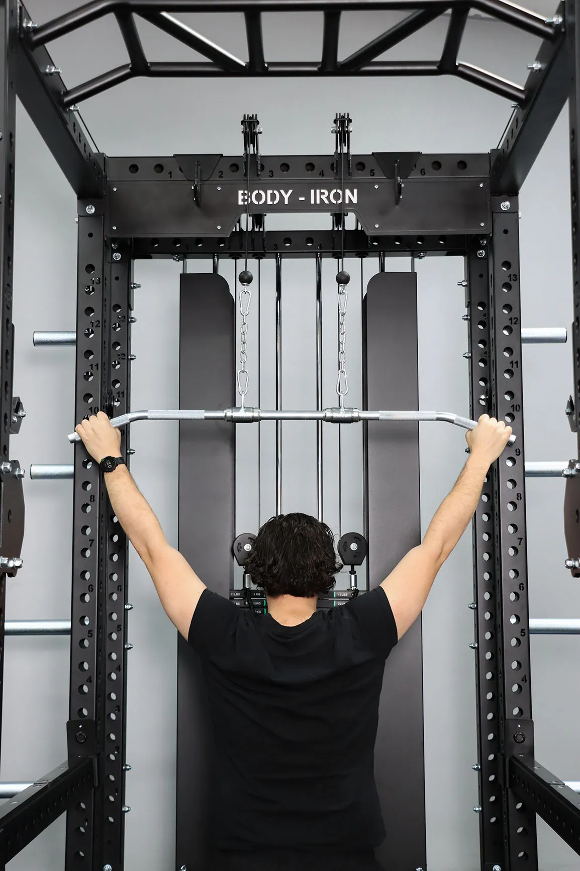Body Iron Commercial Power Rack PR9500 Personal Trainer Combo Set