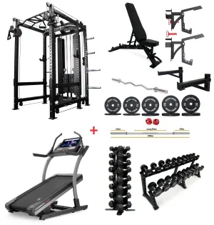Body Iron Commercial Power Rack PR9500 Personal Trainer Combo Set