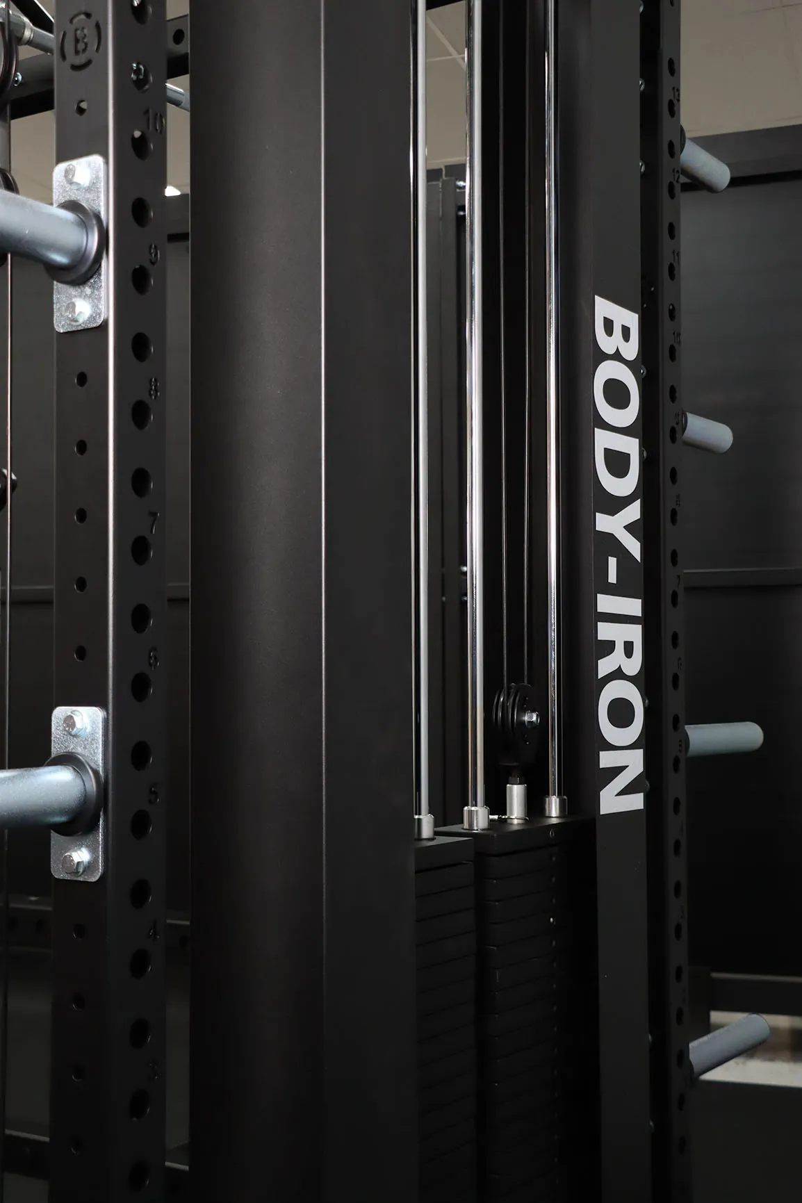 Body Iron Commercial Power Rack PR9500 Personal Trainer Combo Set