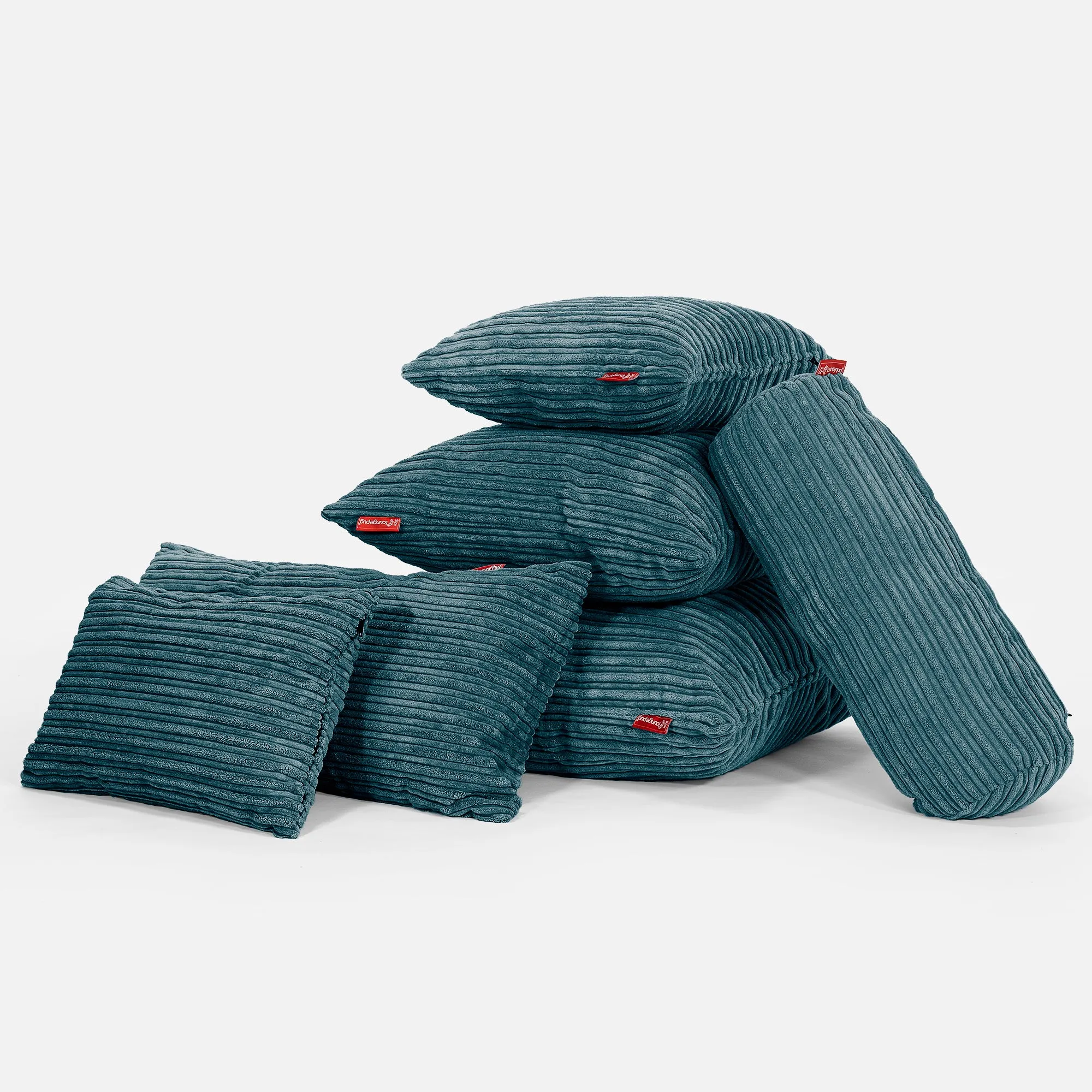 Bolster Scatter Cushion Cover 20 x 55cm - Cord Teal Blue