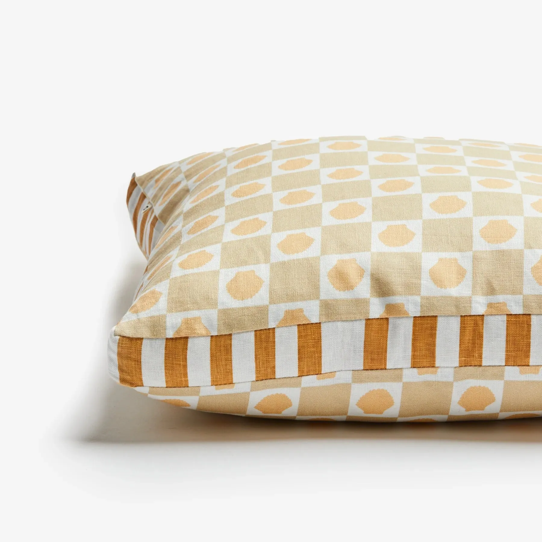 Bonnie & Neil Shell Check Sand Pink Cushion 50cm