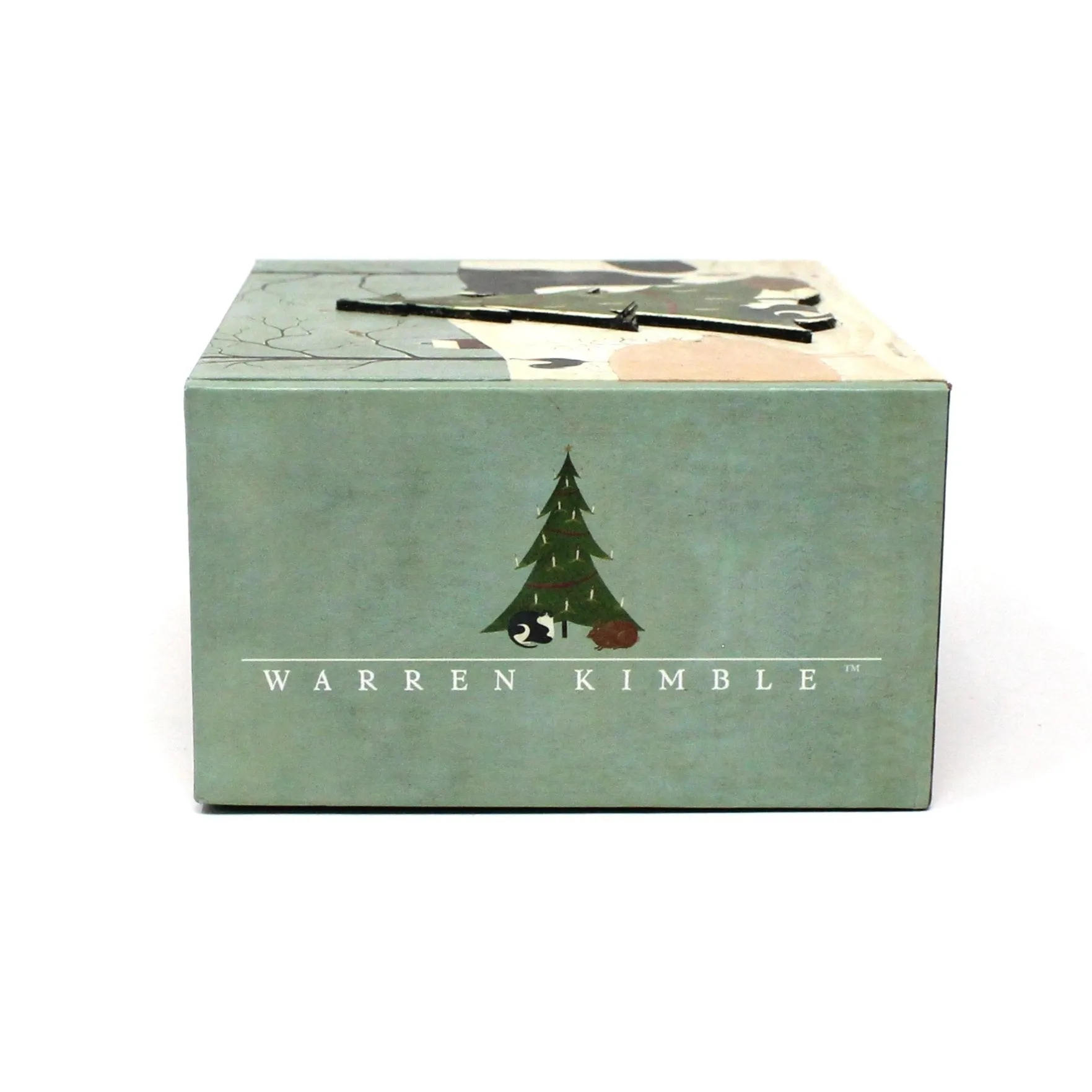 Box / Storage Box, Christmas Guest by Warren Kimble, Country / Farmhouse Folk Art Holiday Box