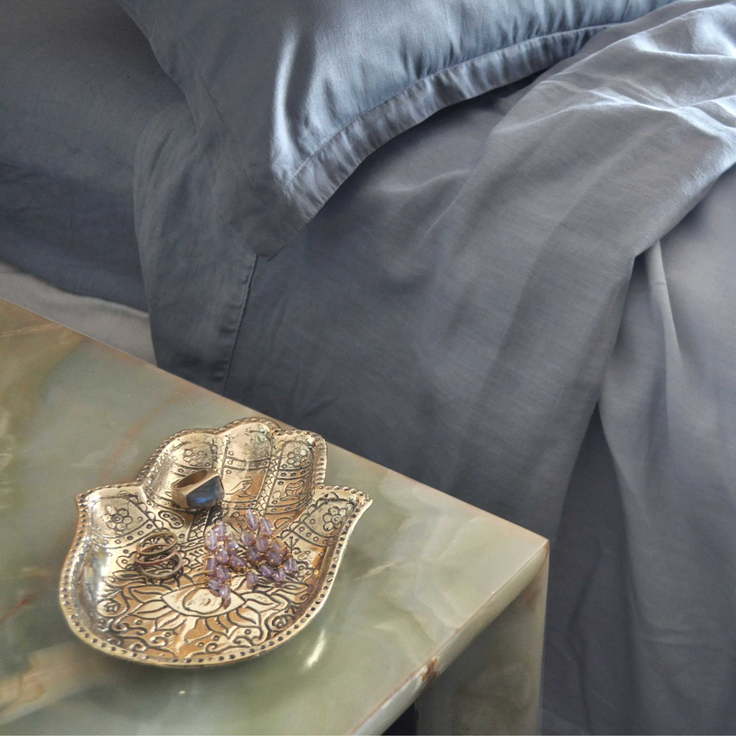 Brass Hamsa Plates - Set of 2