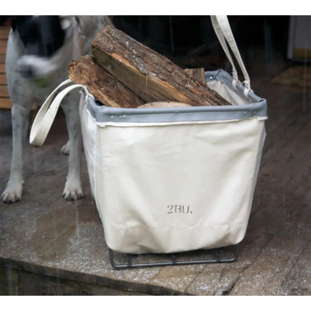 Canvas Wood Carry Basket by Steele Canvas