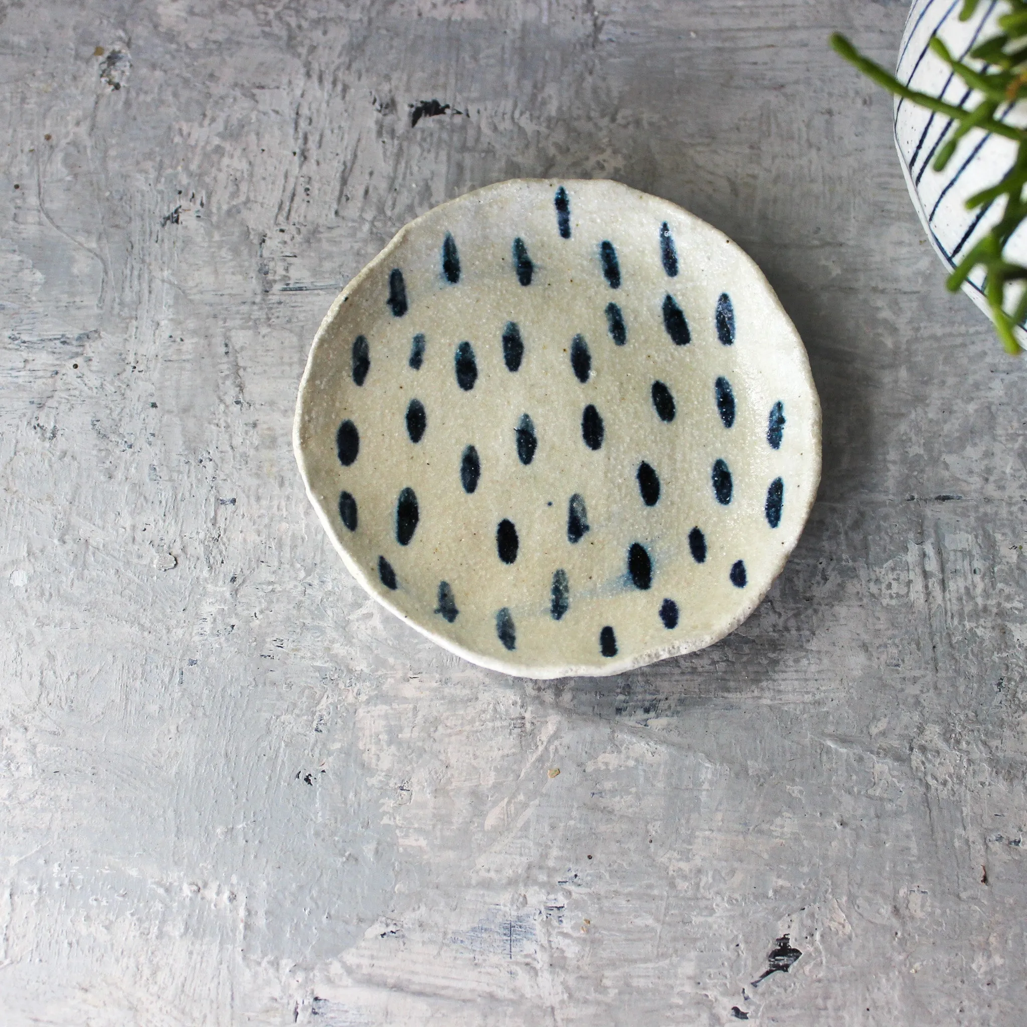 Ceramic Plates Blue Drops
