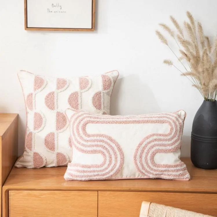Cotton Candy Plush Lumbar Pillow | S-Shaped
