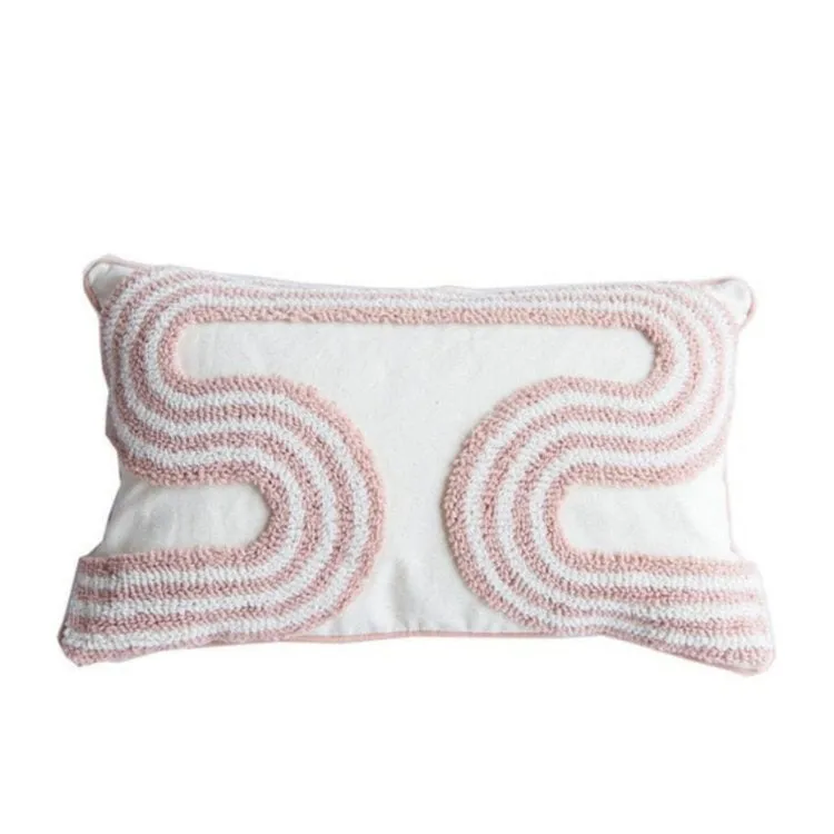 Cotton Candy Plush Lumbar Pillow | S-Shaped