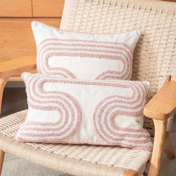 Cotton Candy Plush Lumbar Pillow | S-Shaped