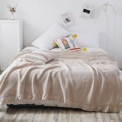 Cozy Summer Ruffles Blanket - 100% Cotton