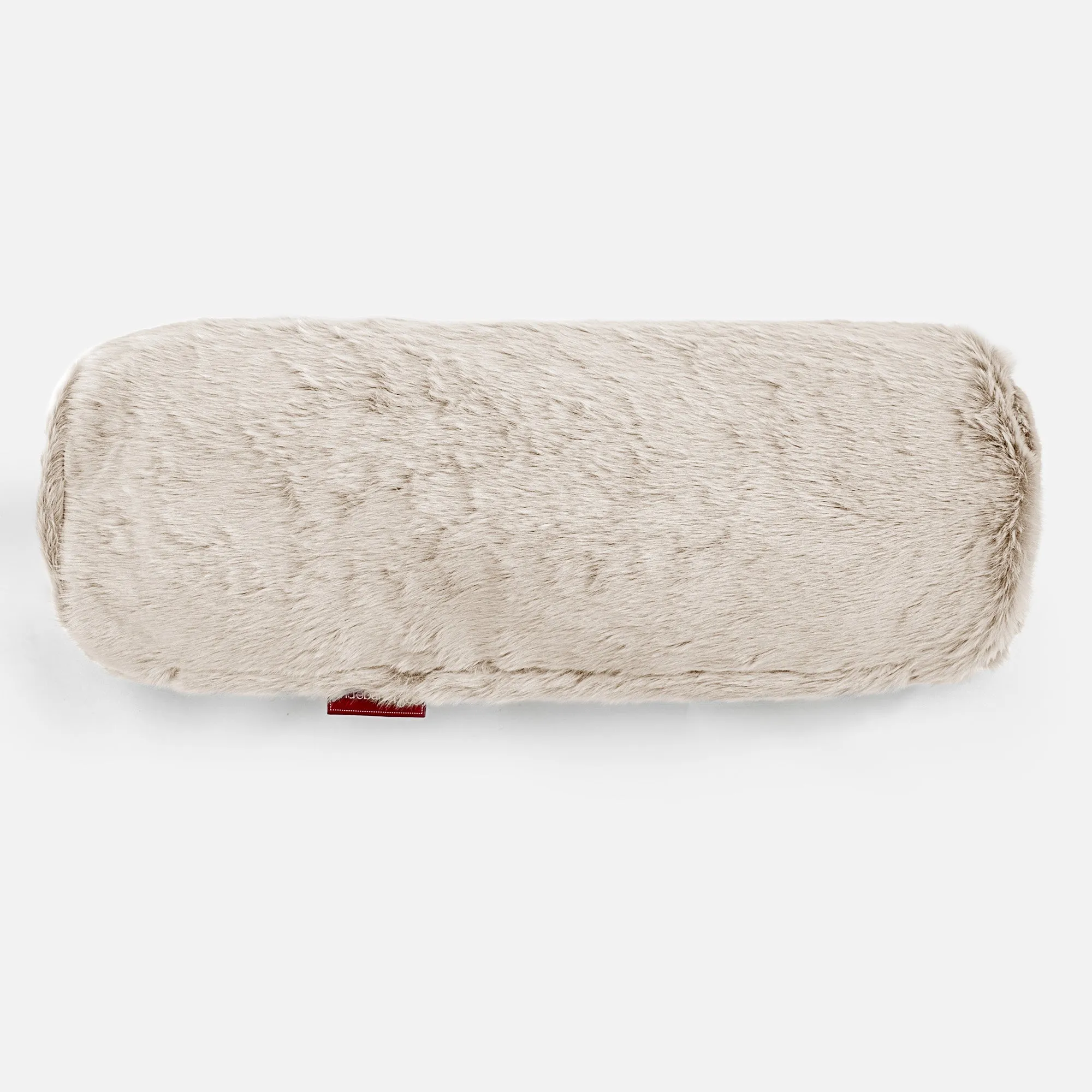 Decorative Bolster Cushion Cover 20 x 55cm - Fluffy Faux Fur Rabbit White