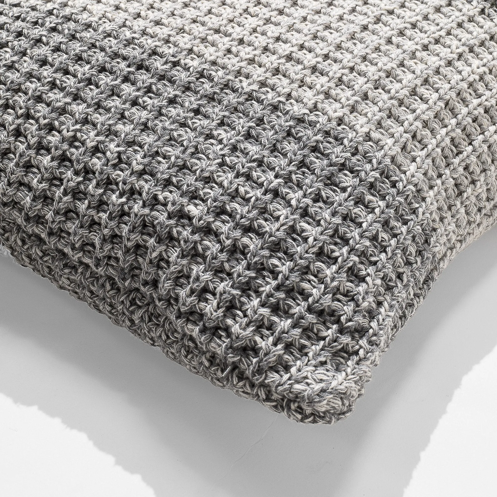 Decorative Cushion Cover 47 x 47cm - Knitted Chester Grey