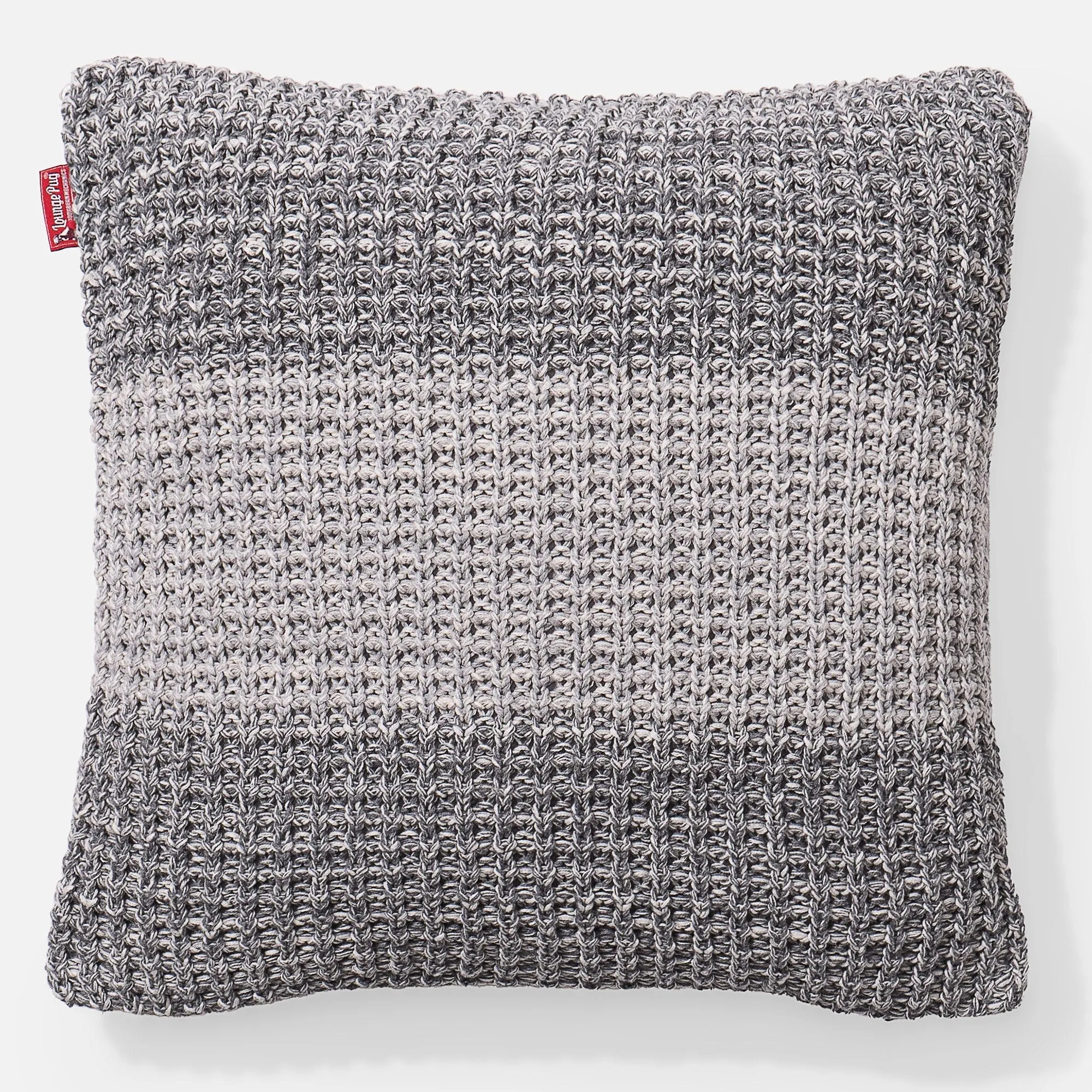 Decorative Cushion Cover 47 x 47cm - Knitted Chester Grey