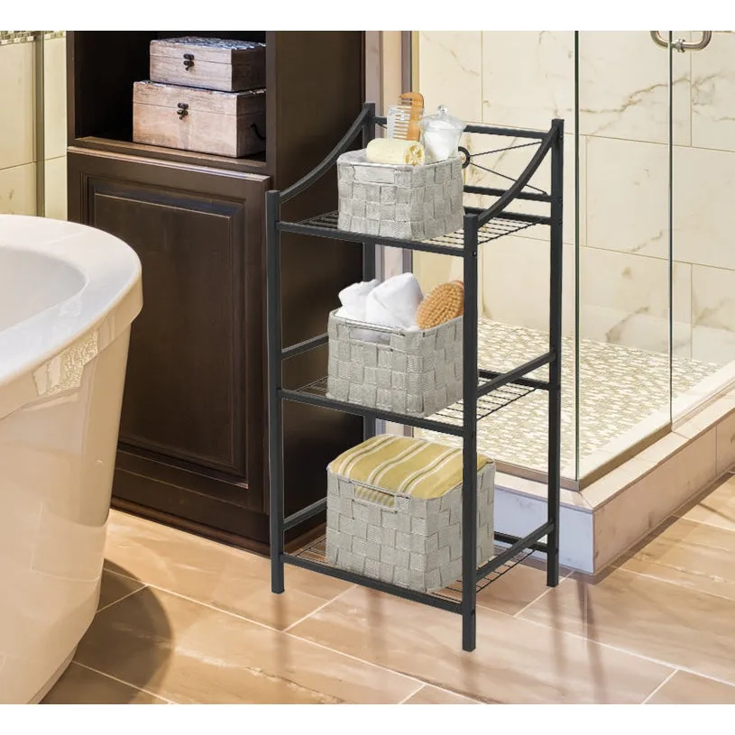 Double Woven Basket Bin Set (3 Pc)