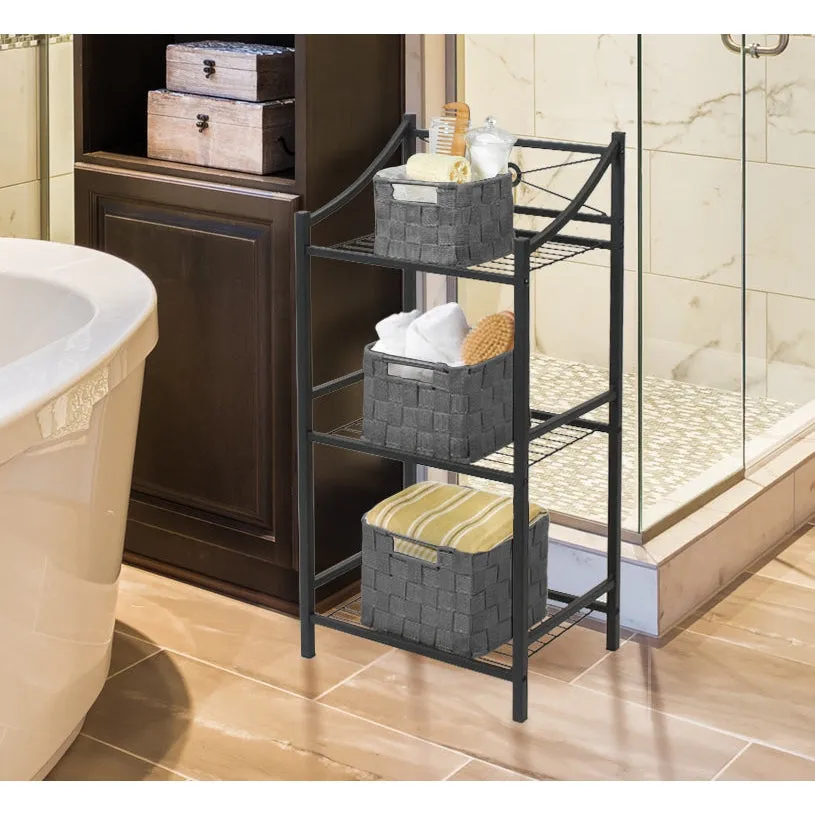 Double Woven Basket Bin Set (3 Pc)