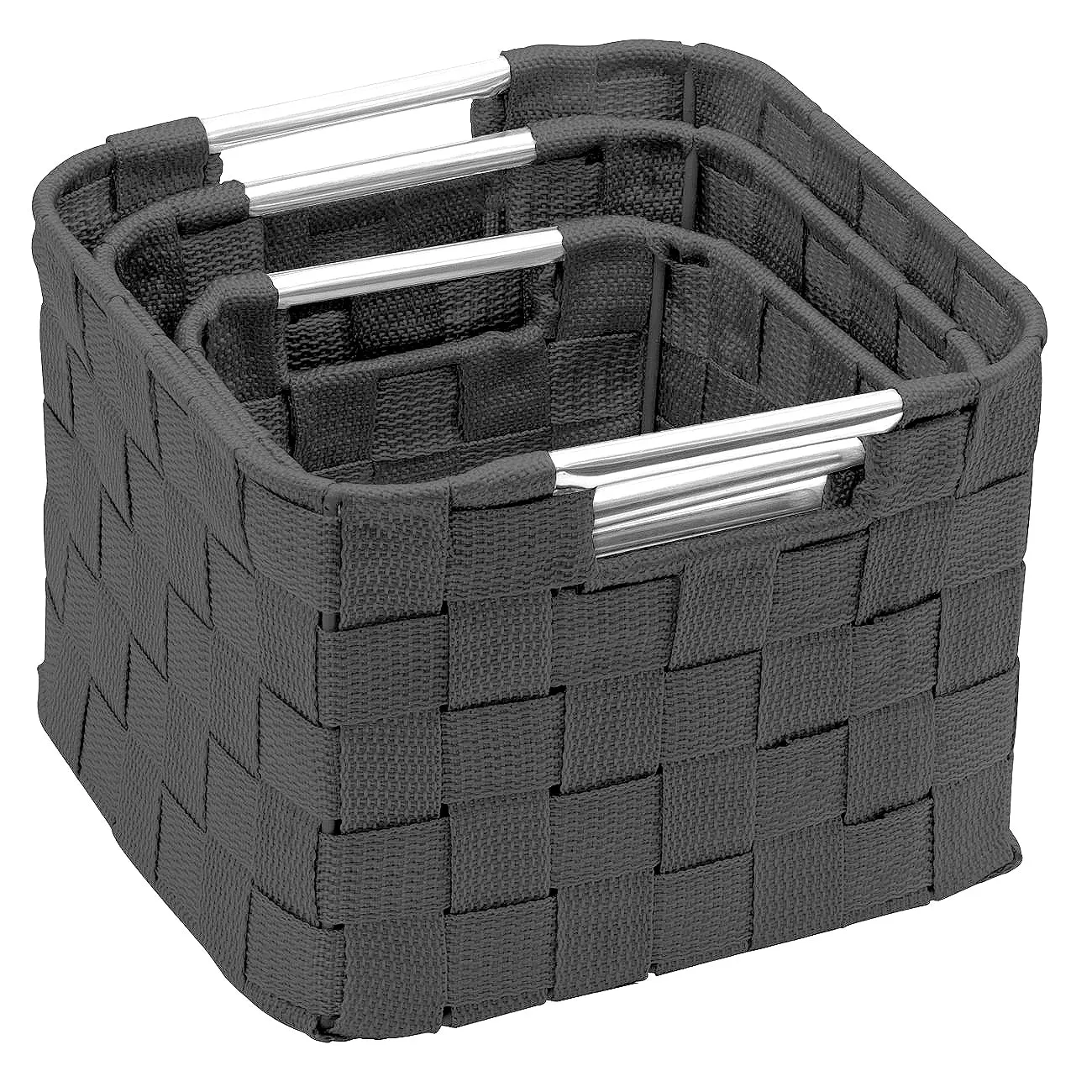 Double Woven Basket Bin Set (3 Pc)