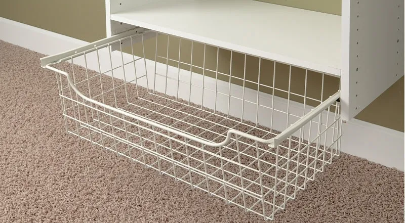 Easy Track 1308 Wire Basket, 14 in OAL, 24 in OAW, Steel, Powder-Coated :EA: QUANTITY: 1