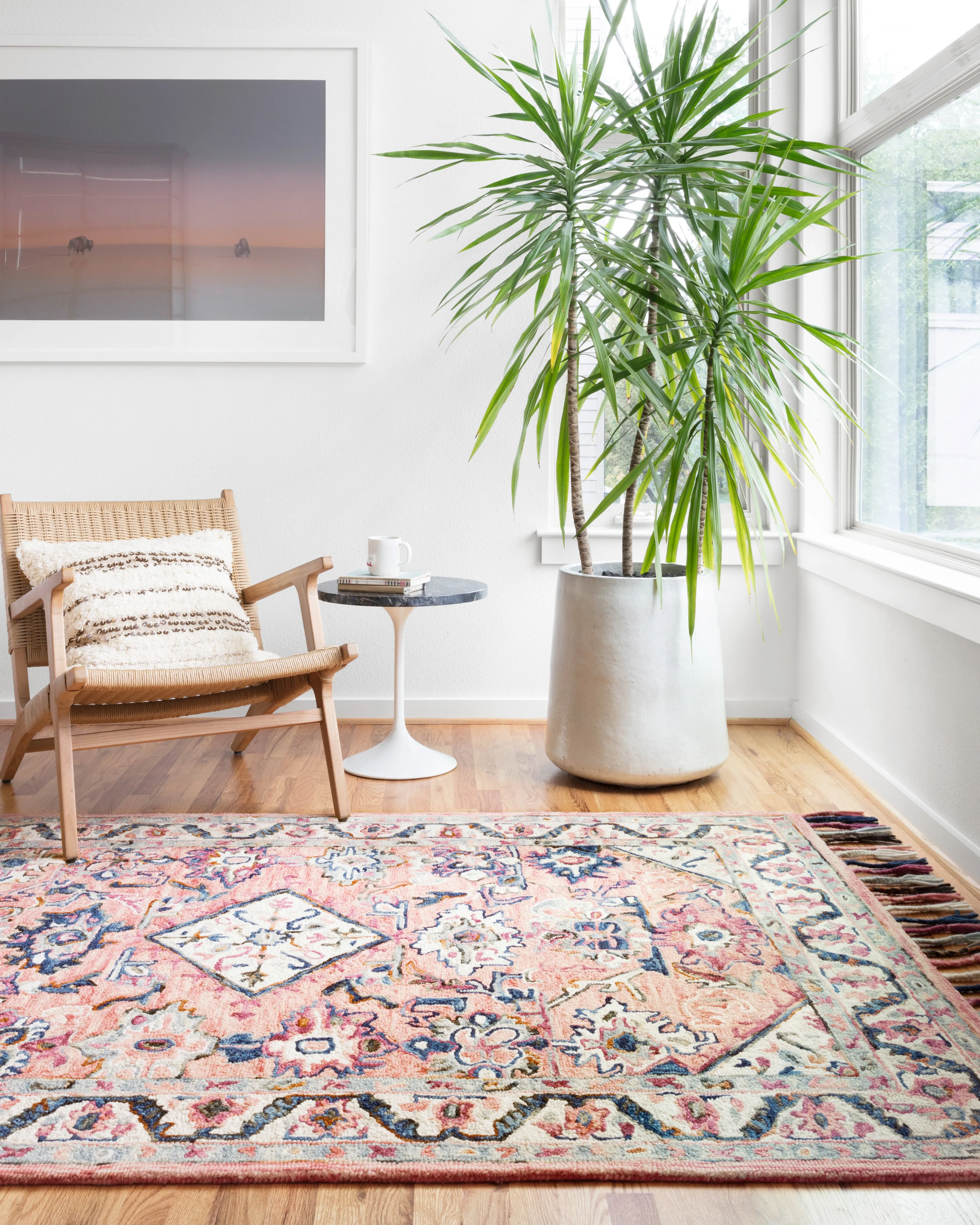 Elka Rug in Pink & Multi