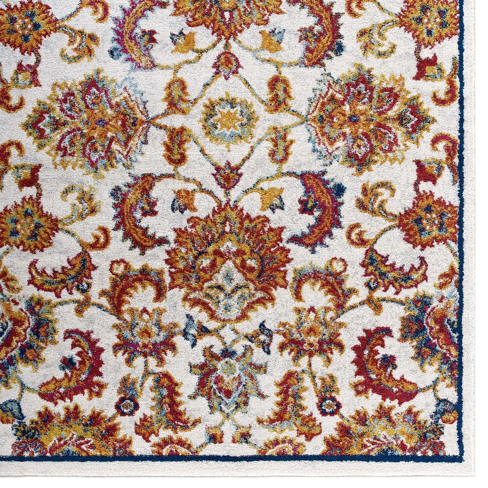 Entourage Azami Distressed Vintage Floral Lattice Area Rug