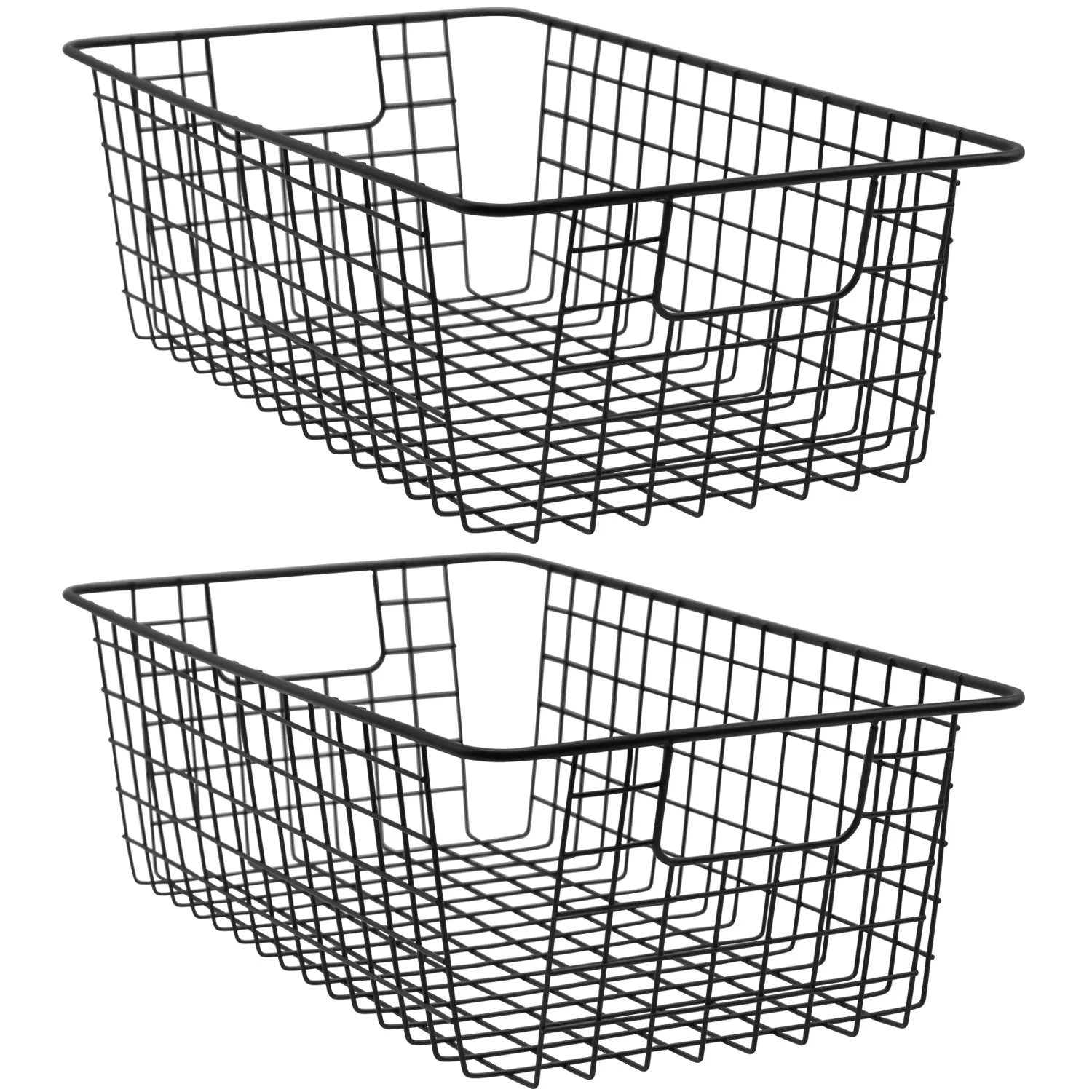 Farmhouse Wire Basket Bins (2 Pack)