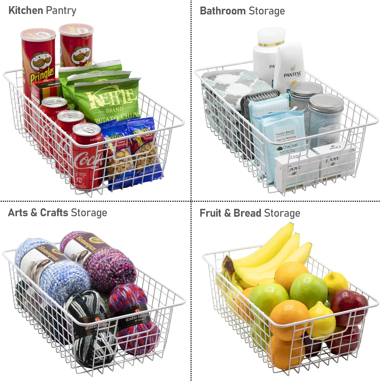 Farmhouse Wire Basket Bins (2 Pack)