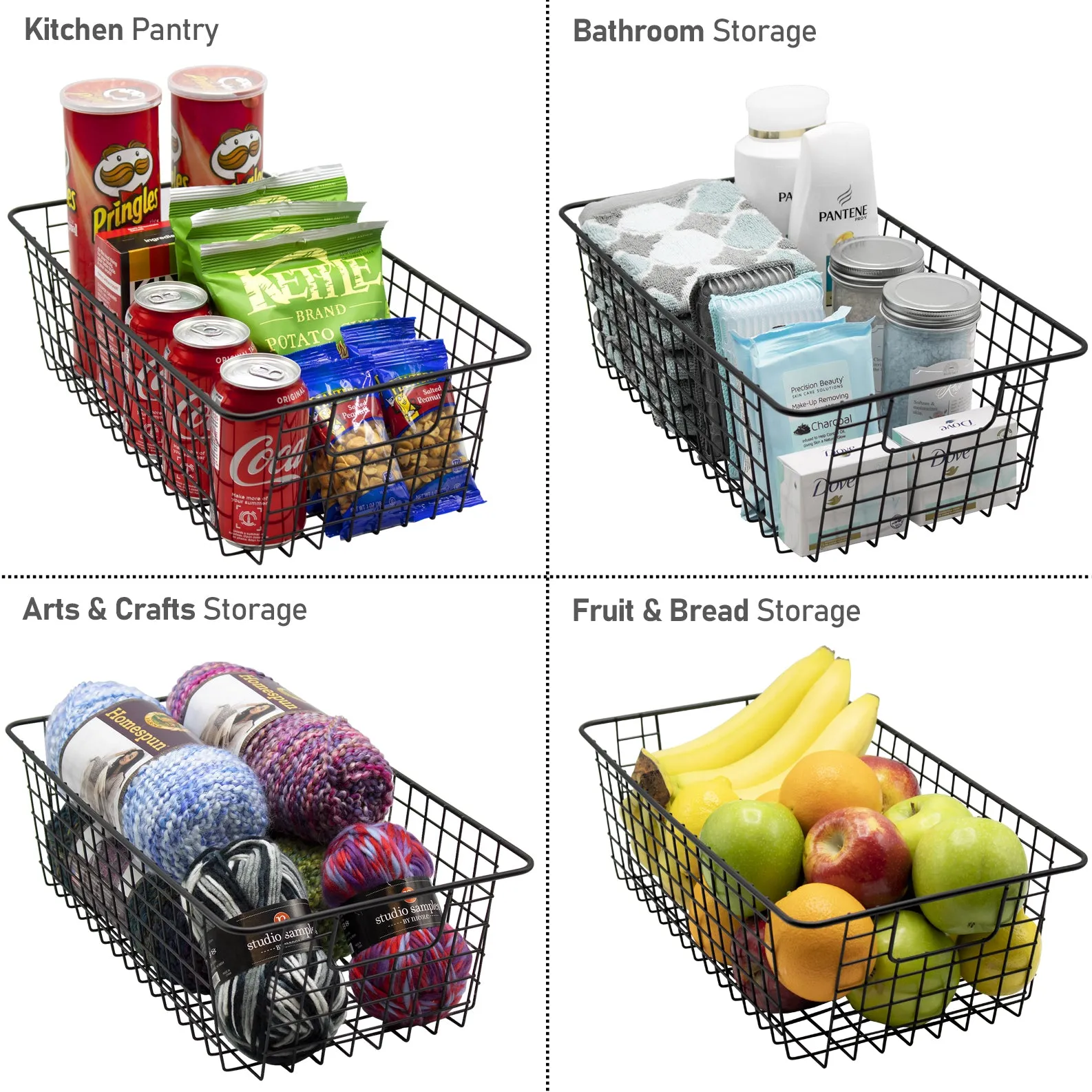 Farmhouse Wire Basket Bins (2 Pack)